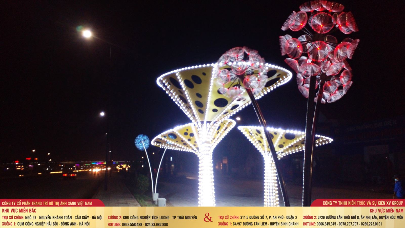 Hình ảnh về dự án decor đèn đường tại Bắc Giang