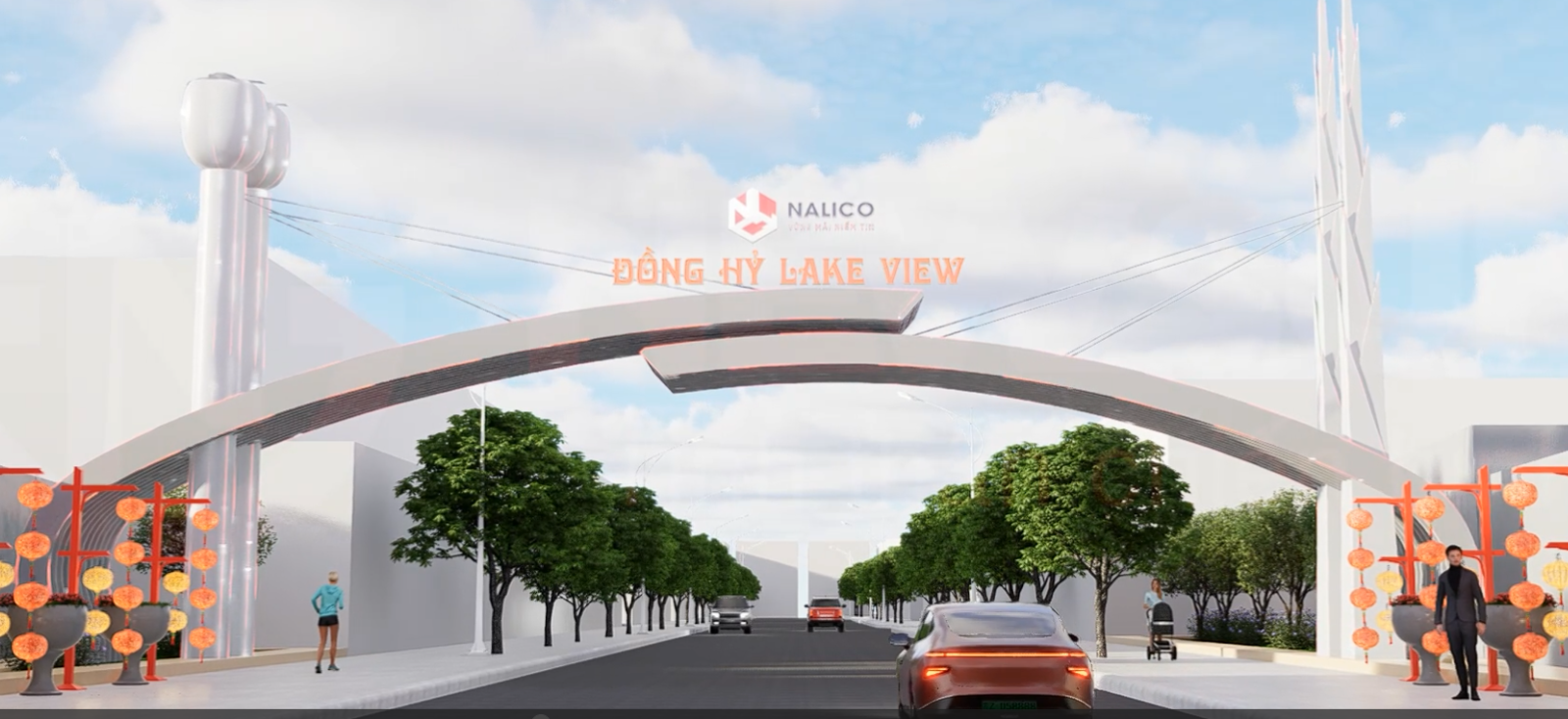 Thiết Kế 3D Cổng Chào Đồng Hỷ Lake View