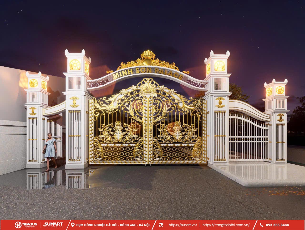 Thiết kế Thi Công Cổng Chào Tại Khu Đô Thị Minh Sơn Palace