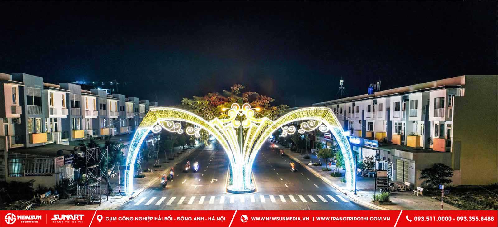  cổng chào Thái Bình được trang trí ấn tượng giống như như lời chào nồng nhiệt, thân thiện của người dân Thái Bình đối với du khách thập phương
