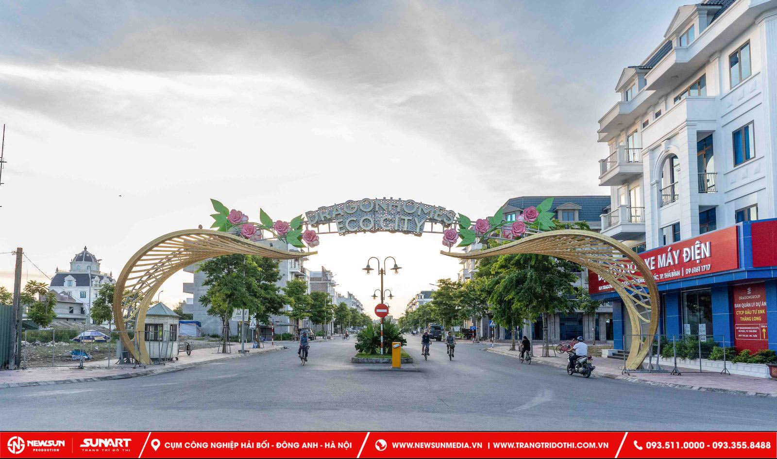 Thiết kế trang trí cổng chào thành phố Thái Bình kết hợp đèn Led