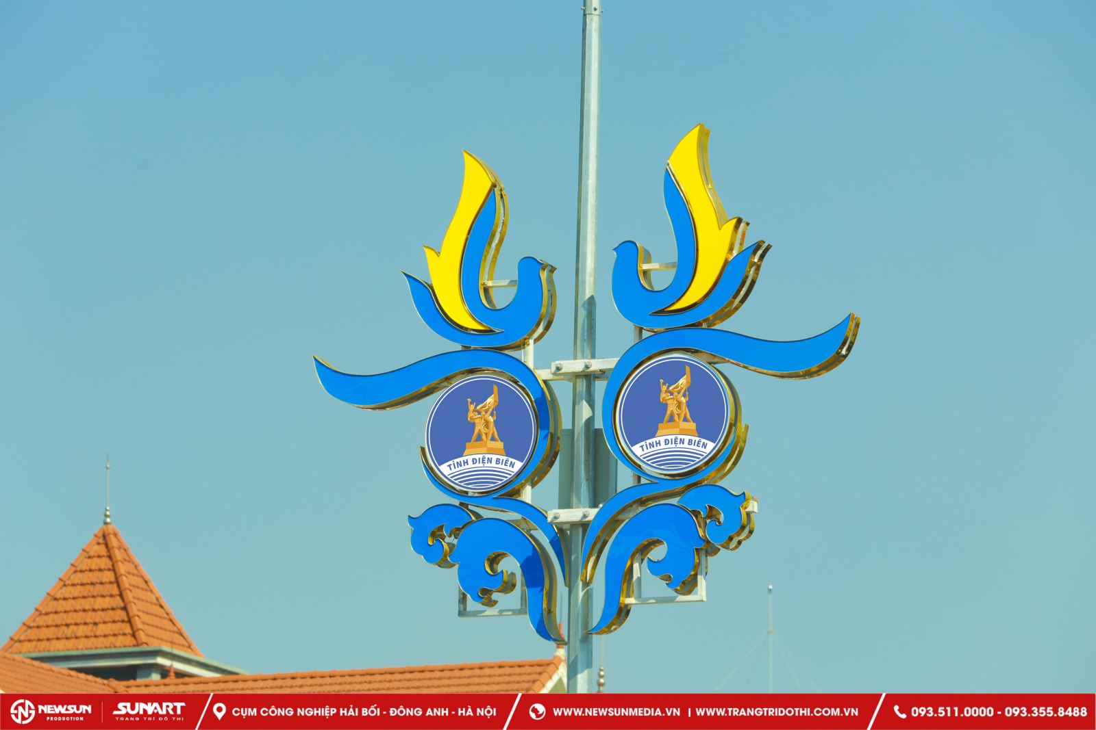 Hộp đèn logo trang trí cột điện tỉnh Điện Biên