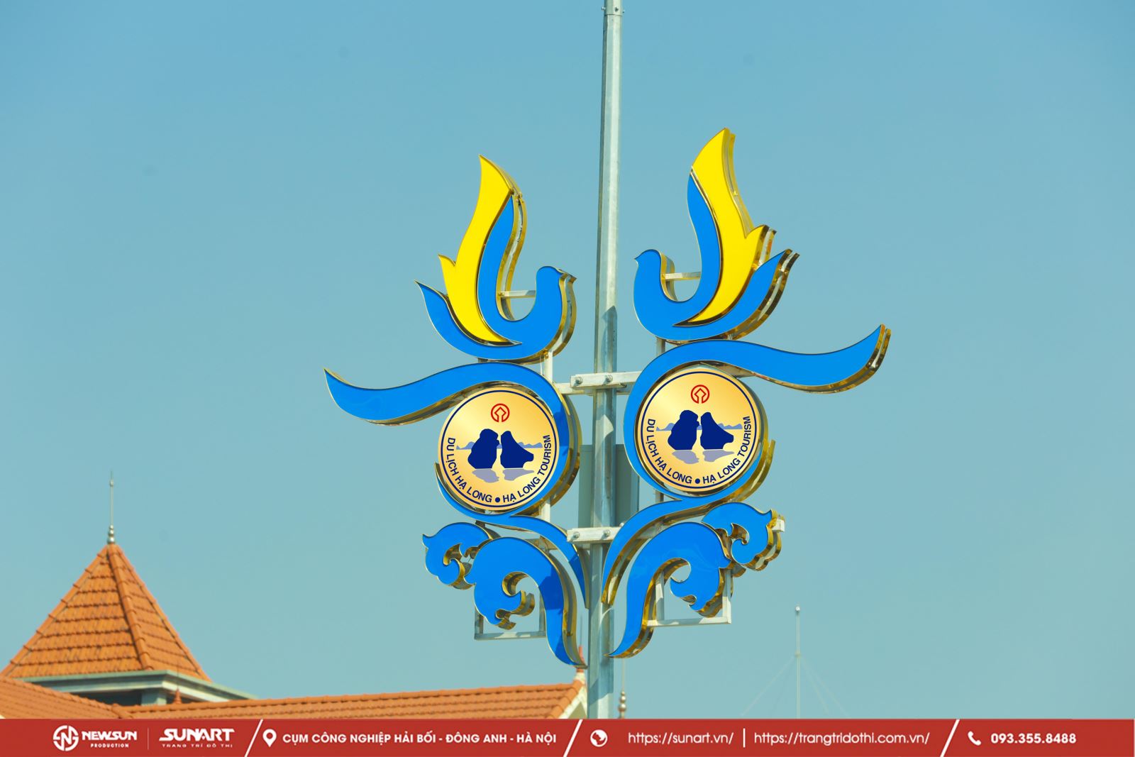 Hộp đèn logo trang trí cột điện tỉnh Quảng Ninh