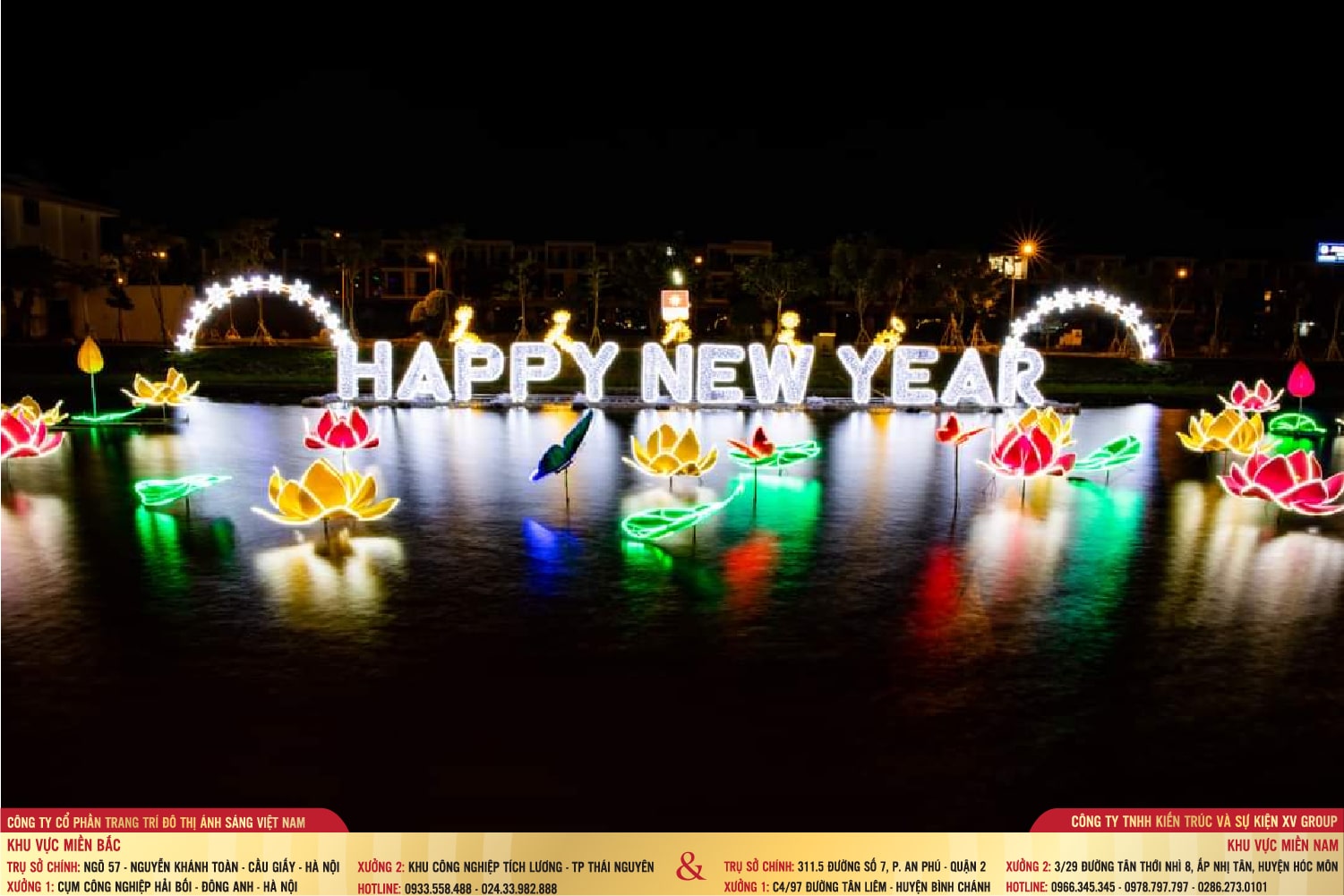 Trang trí ánh sáng khu đô thị phú cường