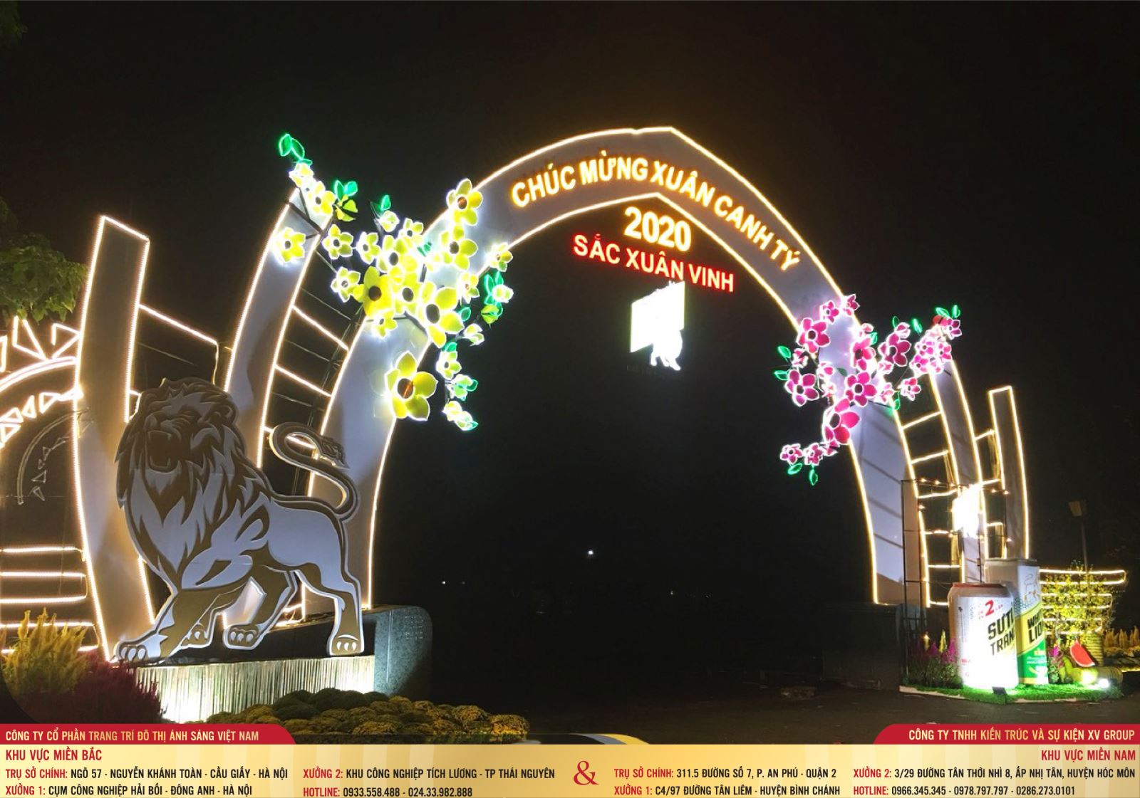 Cổng chào - Sắc xuân Vinh 2020 - Công viên Nguyễn Tất Thành