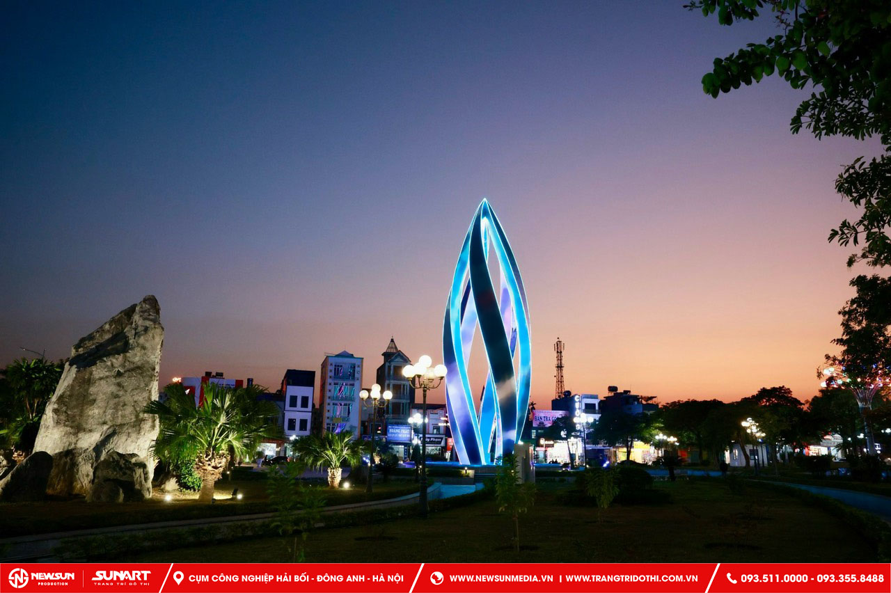 dự án trang trí đèn đường tại bùng bình nổi bật tại công viên 25 - 10 huyện Thủy Nguyên, TP.Hải Phòng