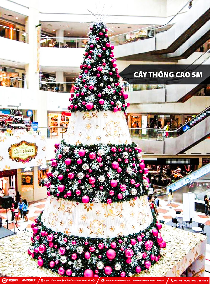 Mô hình cây thông trang trí noel đẹp