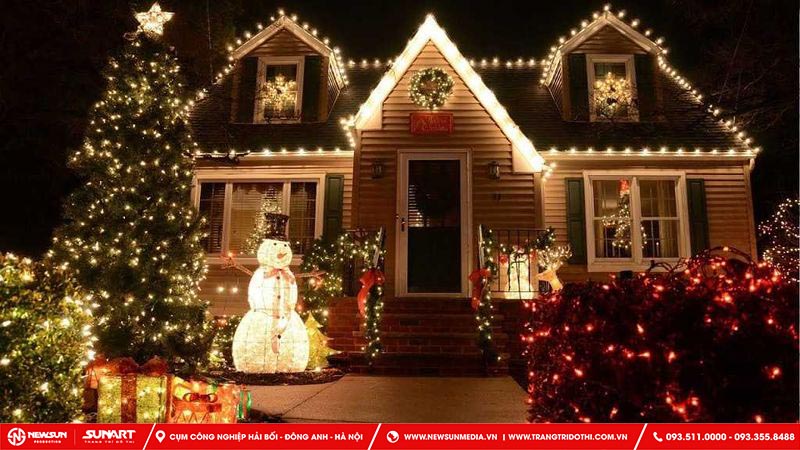 Trang trí Noel và Tết Dương Lịch với dây đèn led