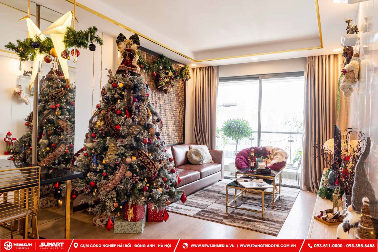 trang trí noel tại nhà vào ngày lễ giáng sinh tạo nên không gian ấm áp và vui trong ngày lễ